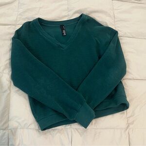 Women's Green V-Neck Sweater (Bobbi)